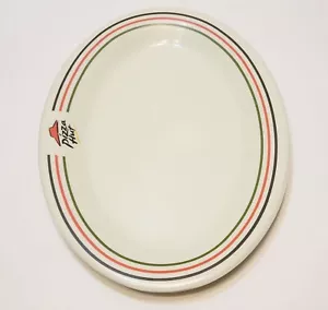 Piatto piatto ovale Pizza Hut melaminico 9 1/2" vintage - Foto 1 di 5