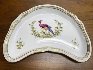 Spode Chelsea Bird Crescent Shaped Side Salad Plate Pattern Y8555-N Bone China - Picture 1 of 10