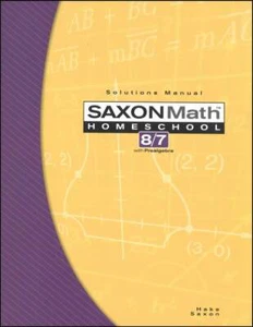 Saxon Math 8/7 with Prealgebra Solutions Manual 3rd edition NEW - Imagen 1 de 1