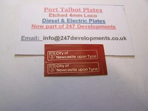 7mm Scale Etch Plates Class 43 HST 43 113 City of Newcastle Upon Tyne (red) - Picture 1 of 1