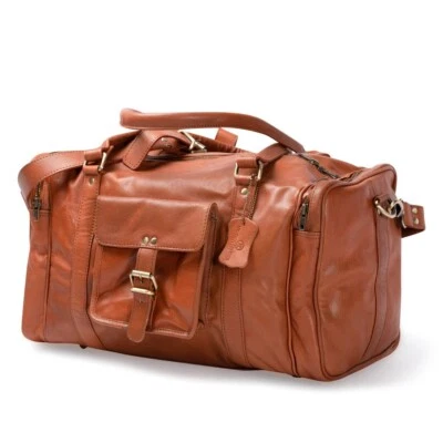 Nuevo Equipaje de Viaje Gimnasio Noche Lona Fin de Semana Bolsa de Cuero Vintage Foto 1 de 4