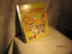 Libro de tapa dura The Curious Little Kitten Around the House 1986 de Golden Press - Imagen 1 de 8