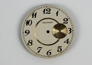 12S Waltham Pocket Watch Metal Dial 1140 - Side-Seconds - Picture 1 of 2
