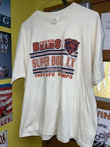 Vintage 1986 Superbowl XX Chicago Bears T-Shirt Screen Stars Tee 80s  - Bild 1 von 5