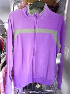 Women's Size Medium Purple and Gray BCG Fleece Jacket - NEW - Picture 1 of 1