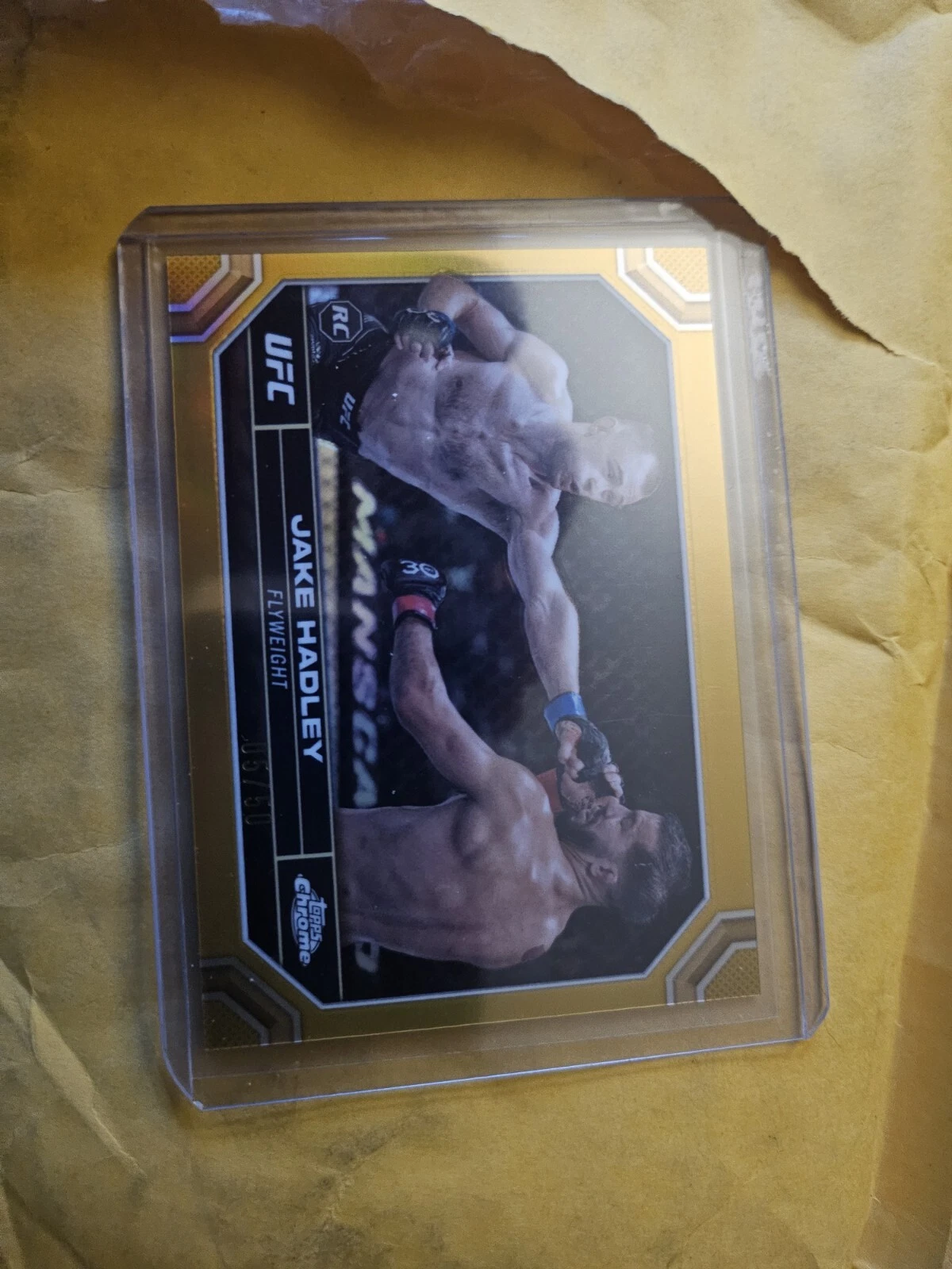 2024 Topps Chrome UFC JAKE HADLEY Rookie GOLD  /50 SP RC