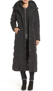 Cole Haan Womens Black Quilted Coat With Inner Bib X5206  Size XL - Picture 1 of 6