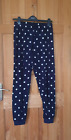 Primark Navy Blue & White Dot Supersoft Pyjama Pj Bottoms Lounge Pants, Size S