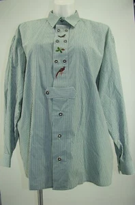 CAMISA DE MUJER AUMUHLE VERDE BLANCA A RAYAS ALEMANA TALLA 45/XL NUEVA D163 - Imagen 1 de 6