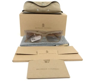 Brunello Cucinelli Sunglasses BC4009S 101913 Cachemere Beige Frames Peach Lenses - Picture 1 of 15