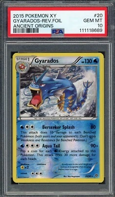 PSA 10 Gyarados XY Ancient Origins 20/98 Reverse Holo Pokemon Card B24 - Image 1 of 2