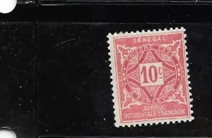 SENEGAL SC# J13 1914 10c OLD ANTIQUE POSTAGE DUE MH SLASSIC STAMP - Picture 1 of 1