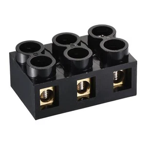 2pcs Terminal Block 500V 60A Dual Row 3 Positions Screw Electric Barrier Strip - Picture 1 of 6