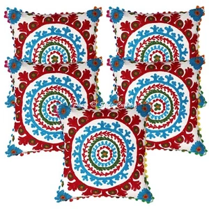 Home Decor Pillow Cover Suzani Bohemian Sujani Cushion Cover Throw 16 x 16 in - Picture 1 of 7