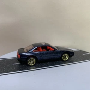 1991 Hot Wheels Blue Card Series #255 BMW 850i Blue w/Gold UH Gold Metal Speed - Picture 1 of 12