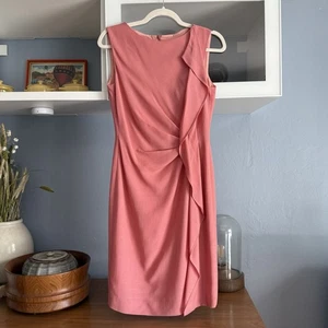 Escada Black Label Darlina Pink Ruffle Sheath Sleeveless Cocktail Size 34 - Picture 1 of 7