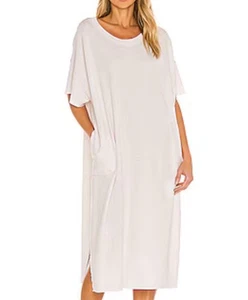 Free People Gray Maxi Tee Shirt Dress Women Size S Relaxed Casual Cozy Tunic Top - Picture 1 of 18
