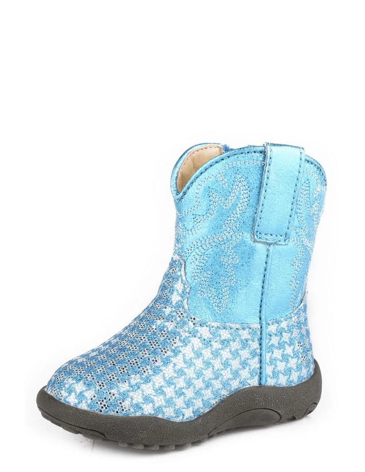 Roper Western Boots Girls Glitter Gleam Blue 09-016-1901-3497 BU - Image 1 of 1