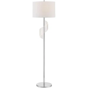 Lite Source LS-83735 Roetta 60 inch 100.00 watt Nickel Floor Lamp Portable Light - Picture 1 of 4