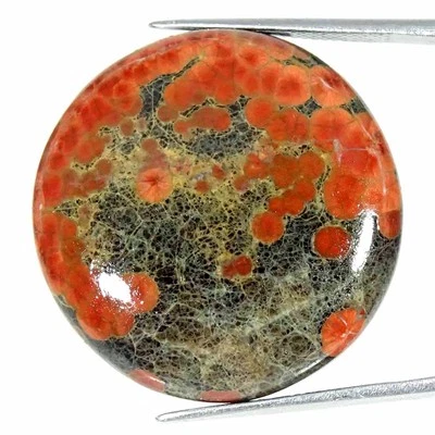 Piedra preciosa suelta cabujón redondo obsidiana cabujón natural de 38,00 quilates 28x6 mm Foto 1 de 4