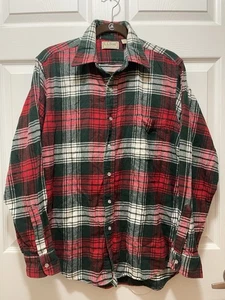 Vintage LL Bean Hemd Herren Hemd mit Knöpfen Größe M kariert Tartan Flanell Made in USA - Bild 1 von 9