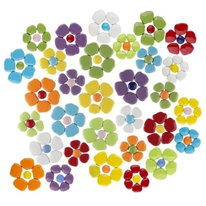 Flower Mosaic Tiles for Crafts Bulk,1LB Supplies,Floral Glossy - Picture 1 of 7