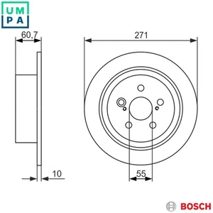 2x BRAKE DISC 0 986 479 613 FOR TOYOTA 1ZZ-FE 1.8L 1CD-FTV 2.0L 3ZZ-FE 1.6L 4cyl - Picture 1 of 9
