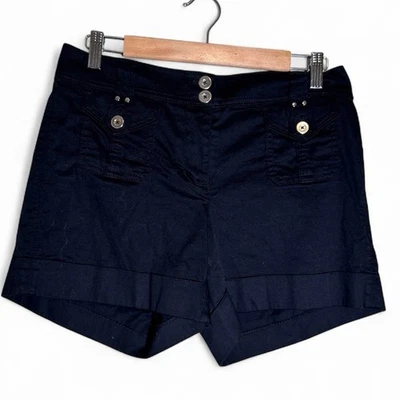 Shorts femininos White House Black Market azul marinho 10 chino preppy academia - Imagem 1 de 4