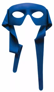 Máscara de ojos de superhéroe bandido hombre enmascarado azul accesorio de disfraz para adulto talla única - Imagen 1 de 4