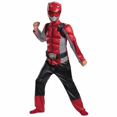 Red Ranger Classic Saban's Power Rangers Beast Morphers Superhero Boys Costume - Image 1 of 2