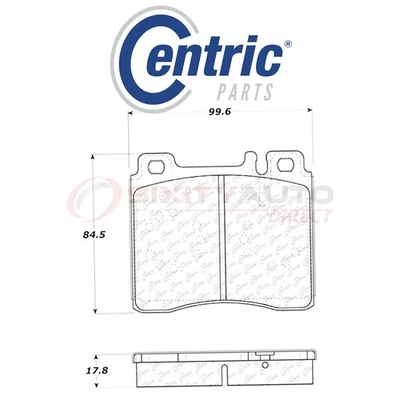 Centric C-TEK Metallic Disc Brake Pads for 1994-1995 Mercedes-Benz S350 3.4L cp Foto 1 de 4