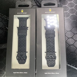 2 szt. silikonowy pasek do zegarka Milk & Honey do Apple Watch 6 5 4 7 8 SE 38mm-40mm - Zdjęcie 1 z 5