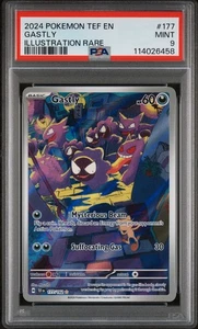 2024 Pokemon Gastly #177/162 Illustration Rare PSA 9 - Bild 1 von 2