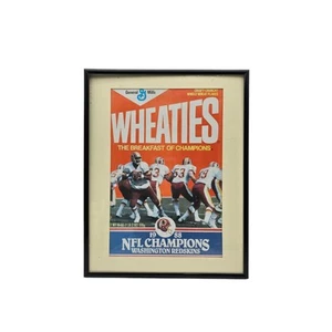 Washington Redskins 1988 NFL Champions Wheaties Cereal Box Front Only Framed - Picture 1 of 4