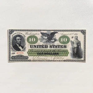 10 Dollars 1861 Cincinnati Demand Note Greenback Reproduction US Banknote FrUS#9 - Picture 1 of 4