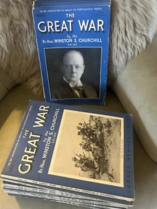 The Great War by Winston Churchill, 26 Paperback Magazines, George Newnes, 1933 - Picture 1 of 7