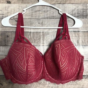 Adore Me Women's Plus Trezza Contour Balconette Bra Red Size 42DD - Picture 1 of 11