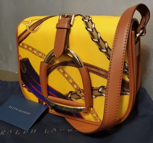 RALPH LAUREN COLLECTION STIRRUP ALLOVER EQUESTRIAN WOMENS SHOULDER BAG - Picture 1 of 10