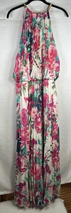 MSK Floral Halter Maxi Dress 22W Plus Size Fairy CottageCore Garden Party Femin - Picture 1 of 14