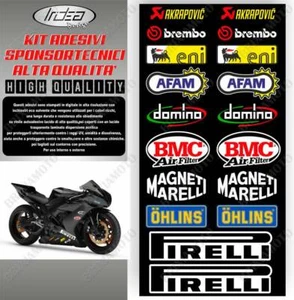 ADESIVI KIT SPONSOR TECNICI MOTO GP SBK PER HONDA DUCATI SUZUKI BMW APRILIA - Picture 1 of 1