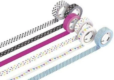 6x cinta adhesiva decorativa tesa 59008-00001-00 caramelos "Deco Tapes" surtida