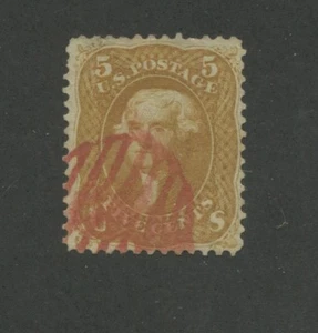 1861 United States Postage Stamp #67 Used VF appearing Postal Canceled, Cert - Picture 1 of 3