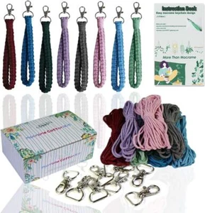 Kit de Macramé Boho Macramé Llavero Kit para Hacer Llaveros Macramé Cable Instrucción - Imagen 1 de 6