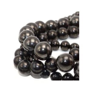 Sachet de 20 perles rondes lisses percées - Jais perle 4mm - Imagen 1 de 1
