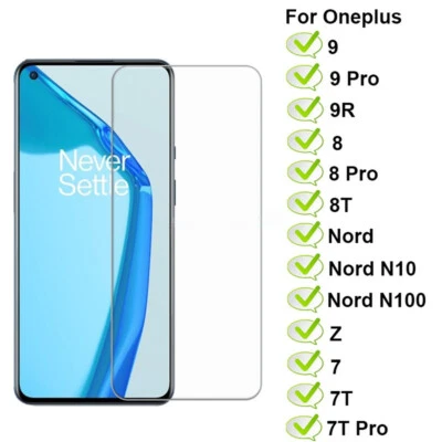 Tempered Glass For OnePlus Nord 4 CE 4 Ace32V 10T 10R N30 Screen Protector Film - Image 1 of 4
