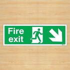 Fire Exit Directionsign Safety Sticker 45X15cm By Stikaco