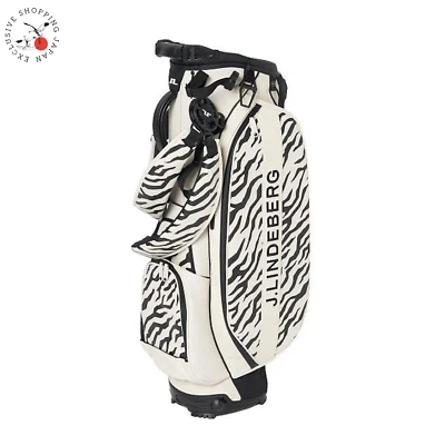 J.LINDEBERG Golf Carry Stand Bag Vessel Season Print 9 x 47in 6-way 2025 Ivory - Image 1 of 4