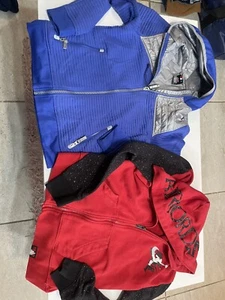 Air Jordan Red Jumpman Logo Jacket Gerry Sweater Blue Size 10-13 Yrs - Picture 1 of 11
