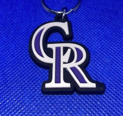 Colorado Rockies MLB Soft Keychain Key Chain Souvenir | Black, White & Purple - Image 1 of 4