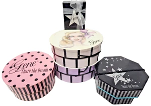 Gene Doll Lot 4 Hat Boxes with 1 boxed Christmas Ornament Ashton Drake NOSS - Picture 1 of 12